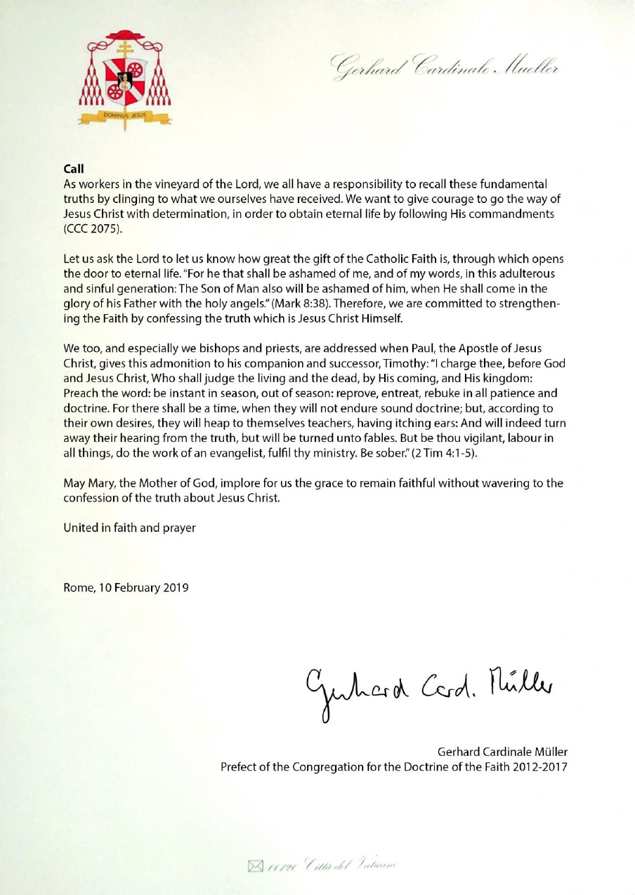 Manifesto sulla fede del cardinale Gerhard Müller (foglio n.4)