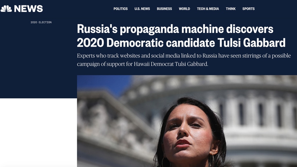 Un modo per accusare 'facile facile': la Russia sostiene “Tulsi Gabbard sostenuta dalla Russia” ma è un falso scoop di NBC News 2