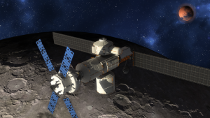 Elaborazione artistica del Lunar Gateway secondo Lockheed Martin Credits: Lockheed Martin