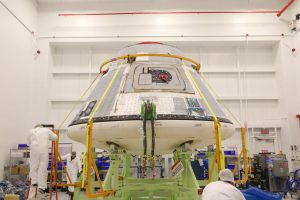 La capsula CST-100 Starliner di Boeing in corso di preparazione Credits: Boeing
