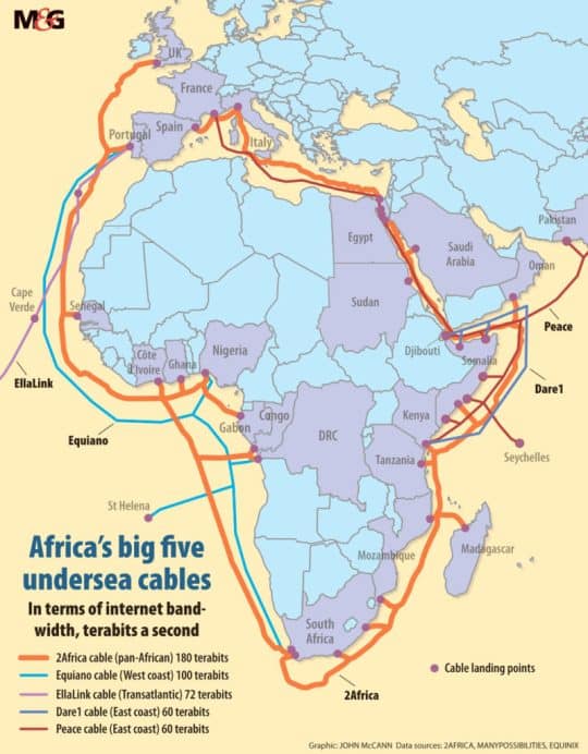 La futura rete internet africana 4