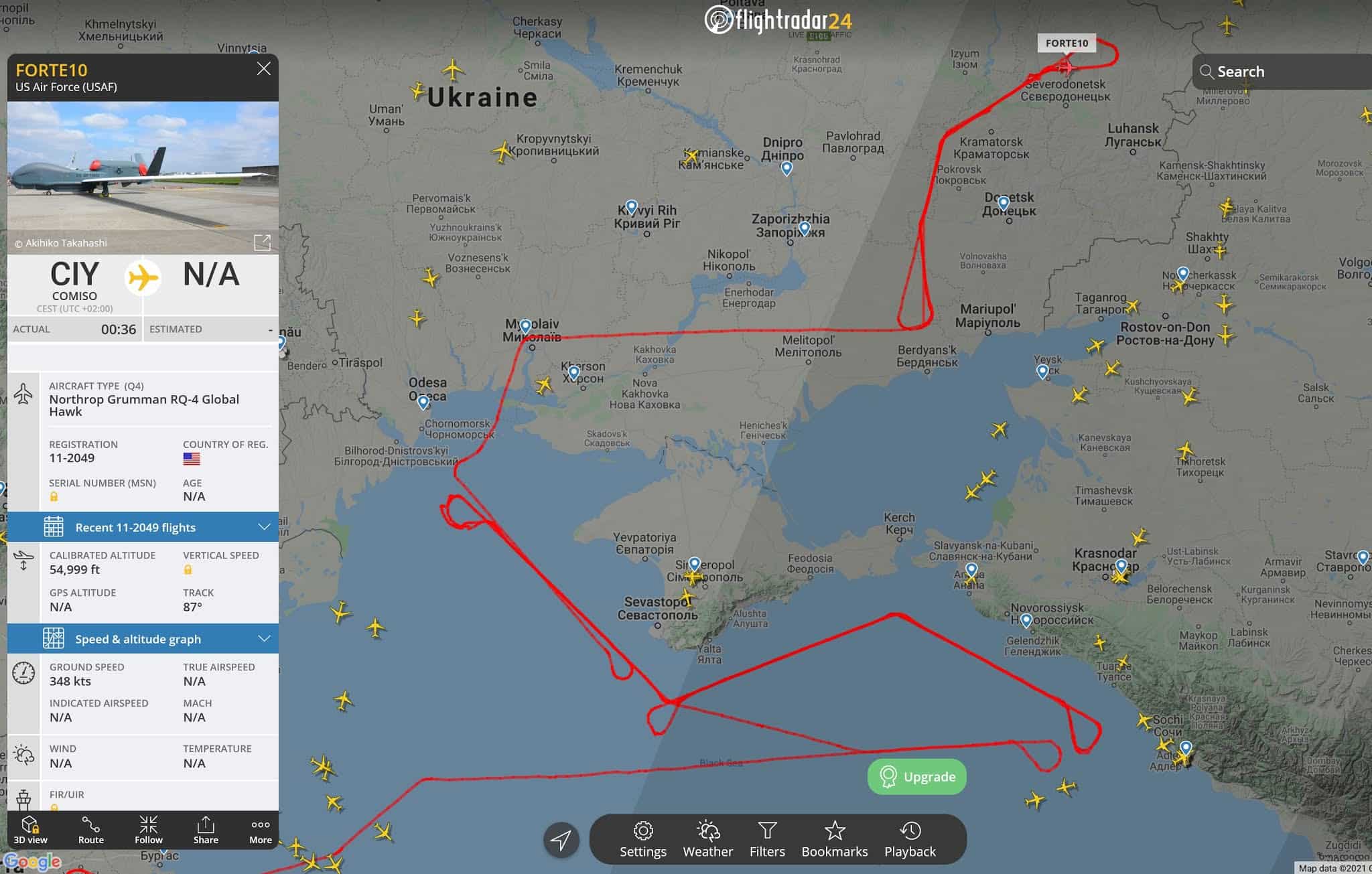 Gli aerei spia USA non volano solo sul Donbass ma spiano in profondità le installazioni russe 3