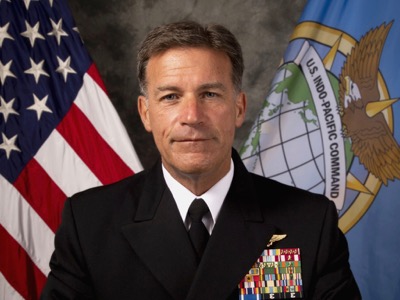 L'ammiraglio John Aquilino, comandante delle forze Usa nella zona indo-pacifica.