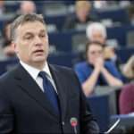 Victor Orban during the debate on the political situation in Hungary