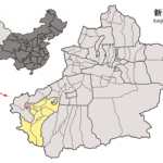 Location of Shufu within Xinjiang (China)